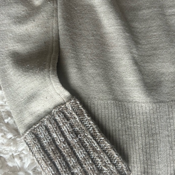 Say What? Cream and Gray Cowl Neck Sweater - Picture 5 of 6